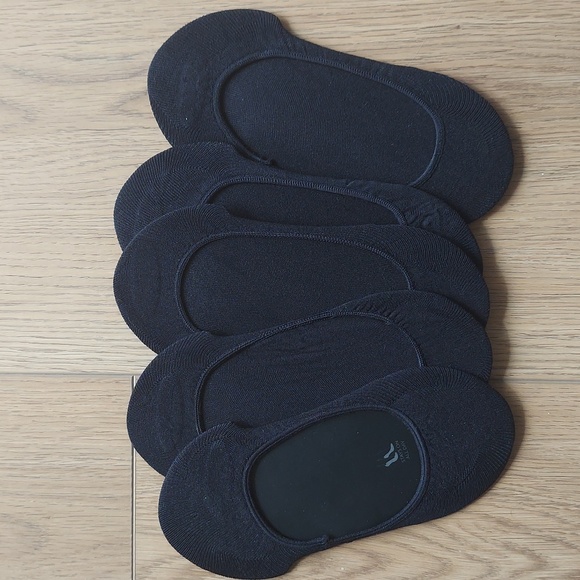 5 Black Liner Socks - Picture 1 of 5